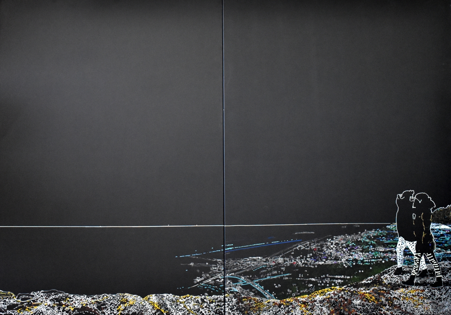 Naujieji vizionieriai, 2021, drobė, akrilas, 140x200 cm 