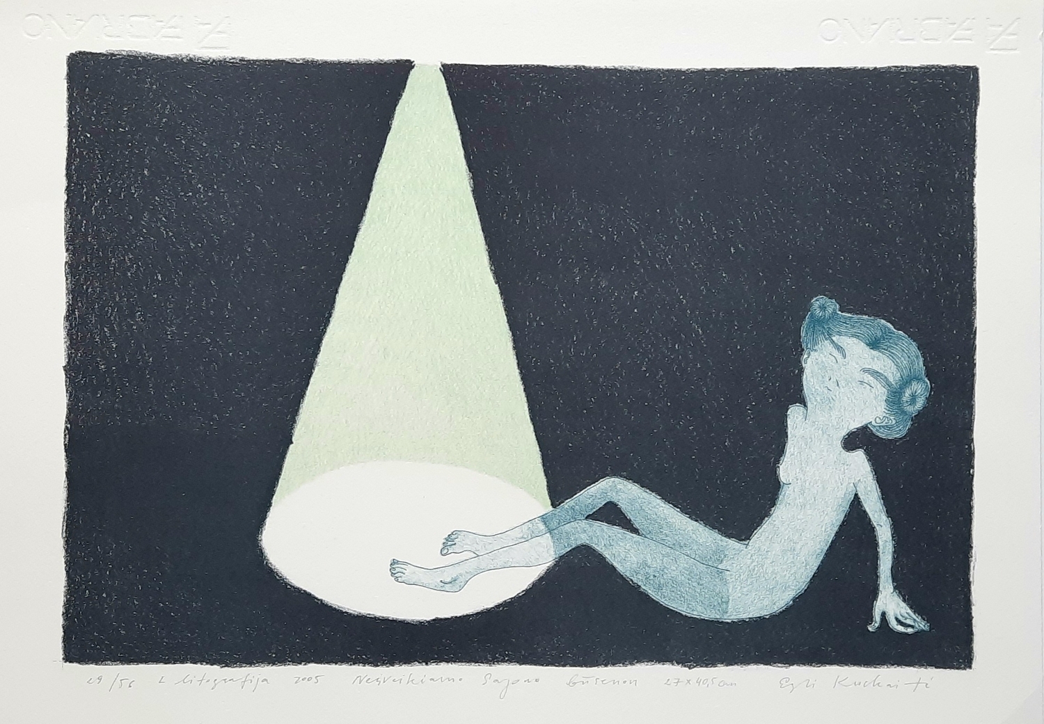 Neįveikiamo sapno būsenon, 2005, litografija L, 27×40,5 cm, 29/56  