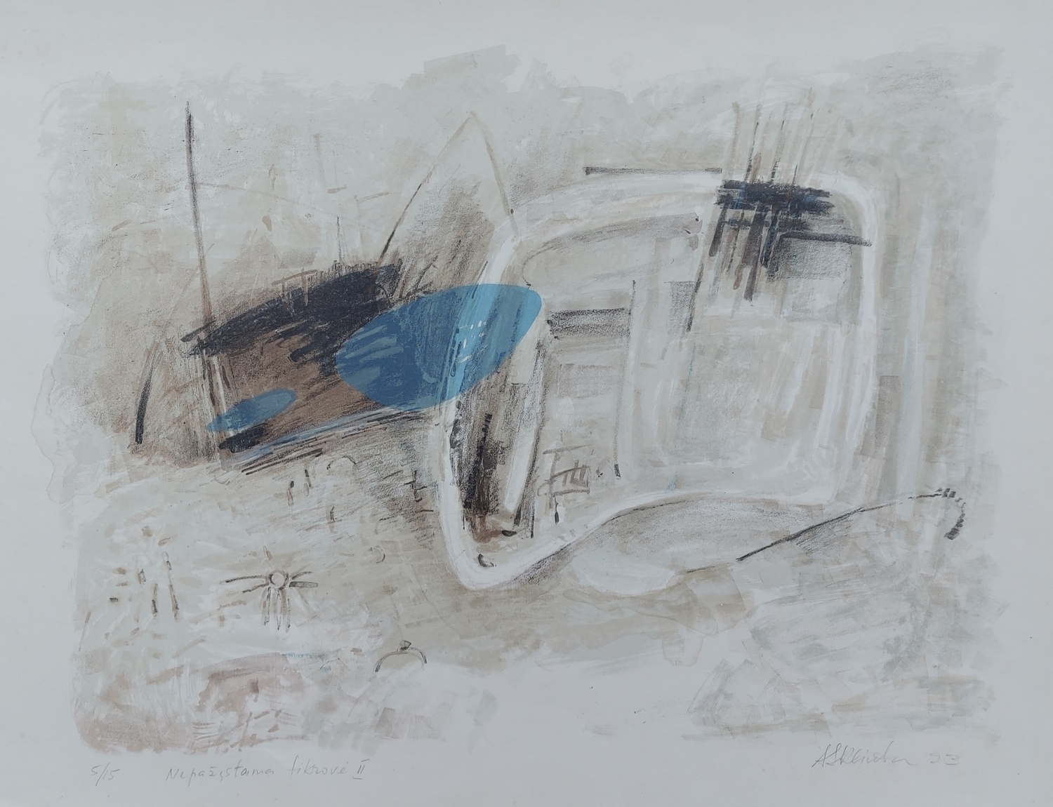 Nepažįstama tikrovė II, 1993, litografija, 41x57 cm, 5/15