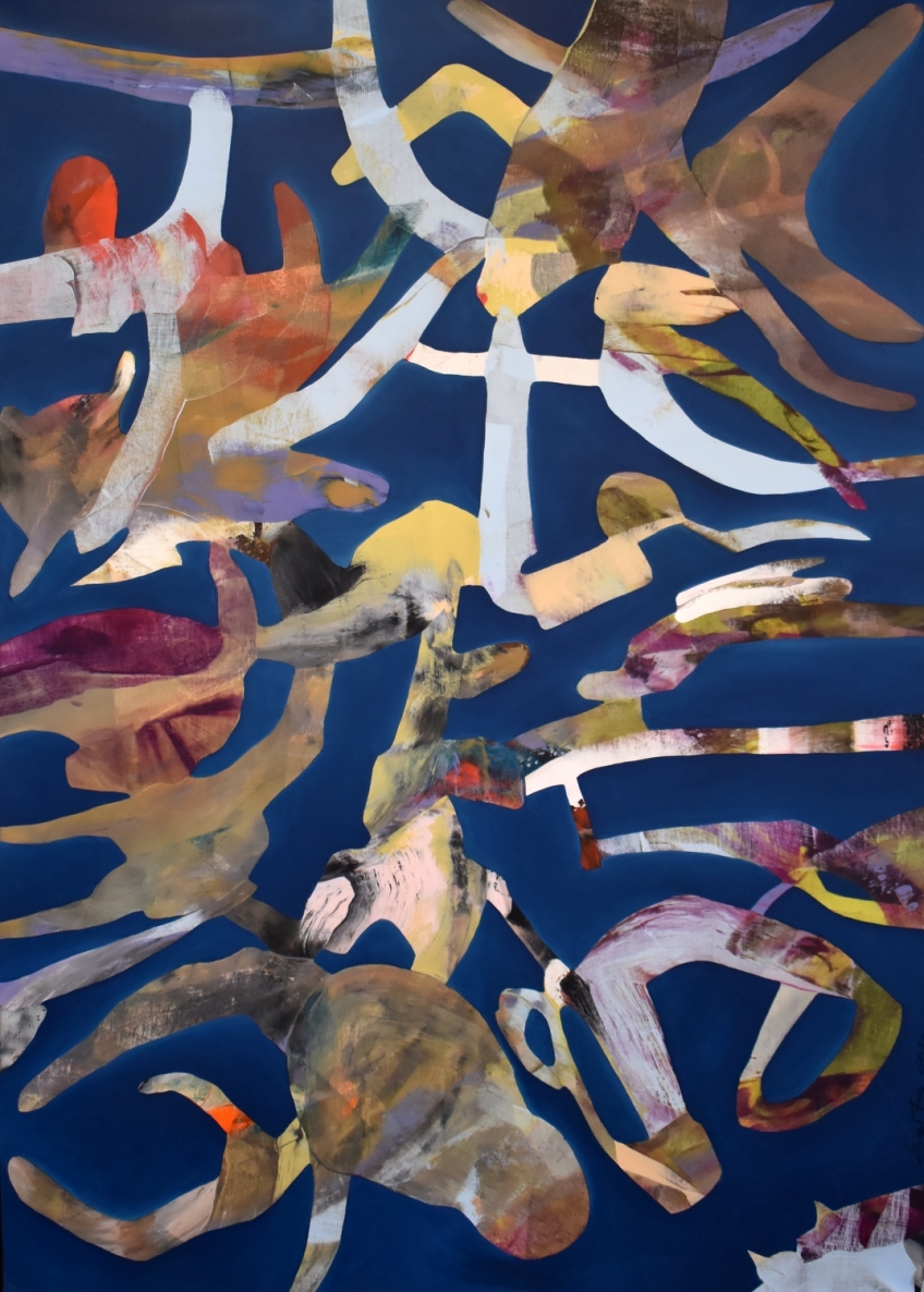 Nepriklausomi stebėtojai, 2024, autorinė technika, 140x100 cm 