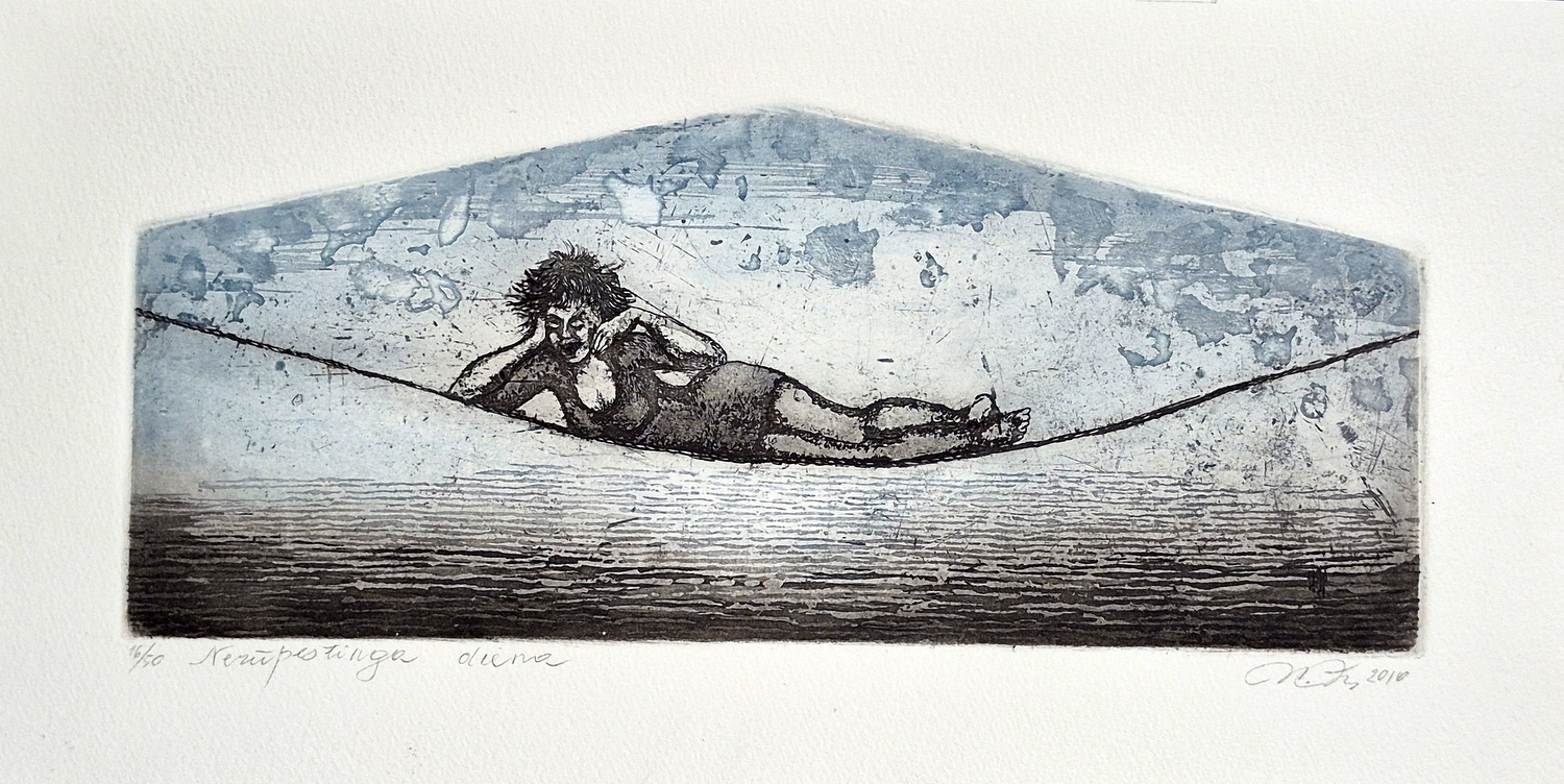 Carefree Day, 2010 etching, 10x24 cm, 16/50