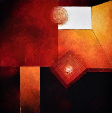 Nespėjau ištarti sudiev, 2019-2021, dronė, mišri technika, 70x70 cm