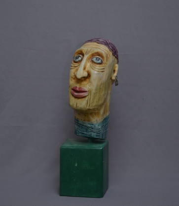 Nežinomojo portretas, 2018, medis, mišri technika, h 49x12 cm, 1/1