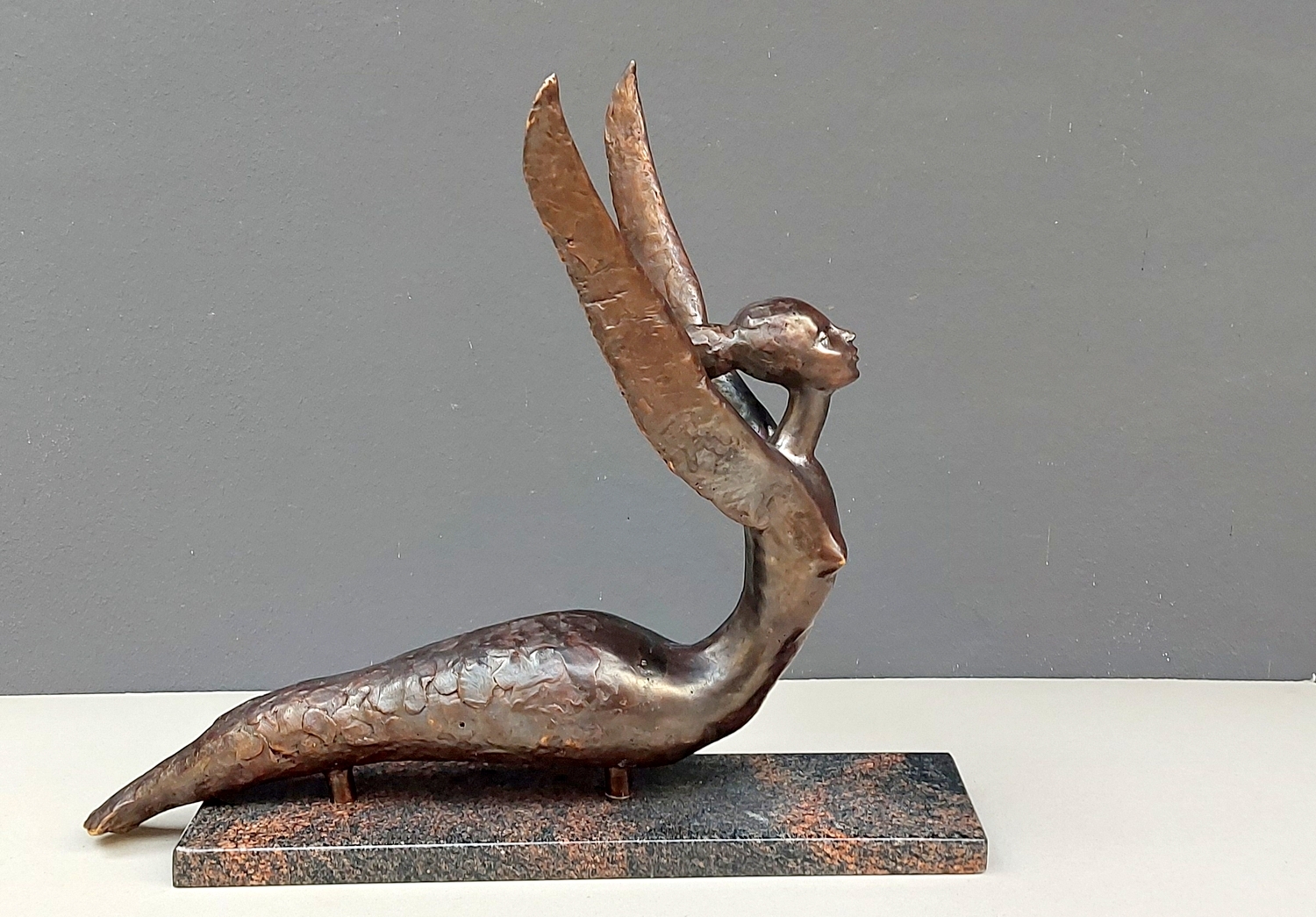 Nymph, 2024, bronze, granite, h 39x41x26.5 cm, 6/10