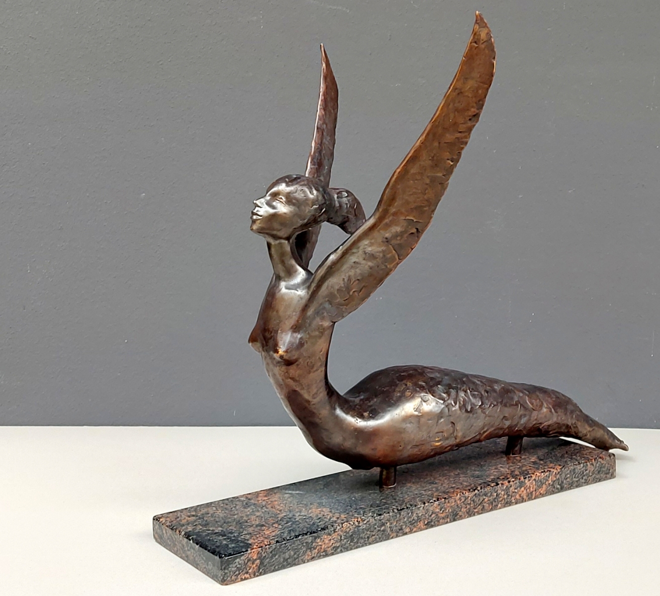 Nymph, 2024, bronze, granite, h 39x41x26.5 cm, 6/10
