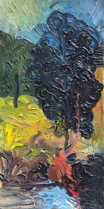 Obelis, 2010, drobė, aliejus, 60x30 cm