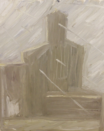 Objektas peizaže, 2017, drobė, aliejus, 60x40 cm