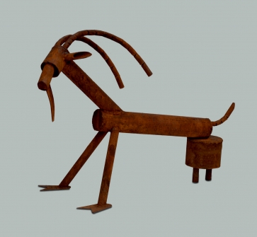 Goat, 2017, oxidized metal, 68x105x51 cm, 1/1