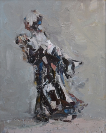 Pabėgėliai II, 2016, drobė, aliejus, 120x95 cm