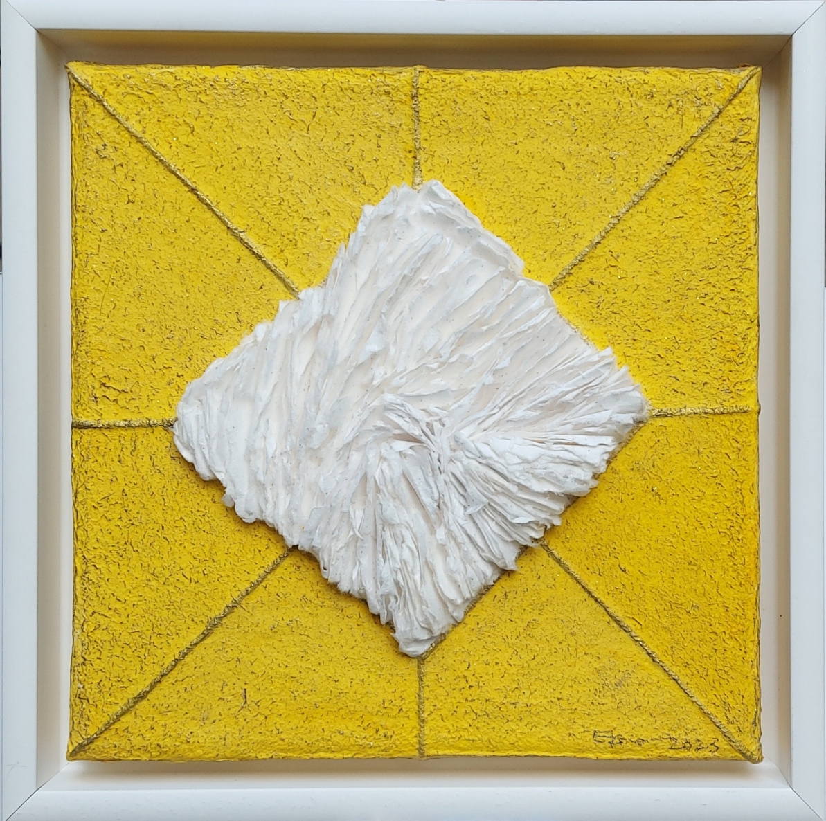 Consolation, 2023, canvas, acrylic, original technique, 23x23 cm