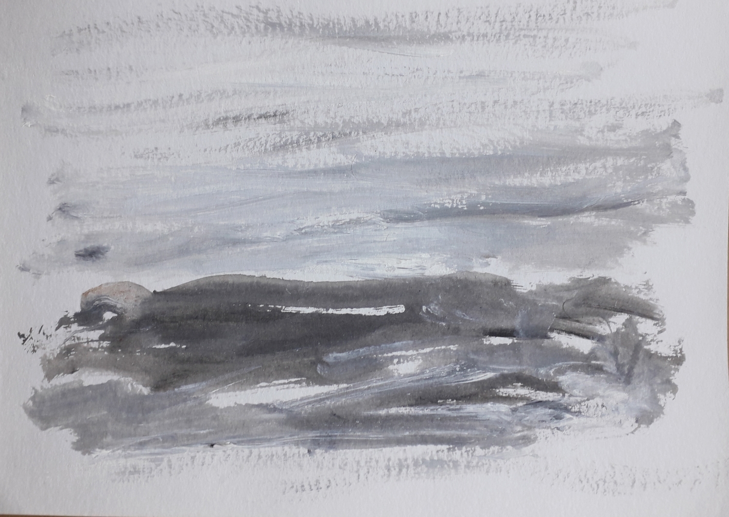 Pajūrio piešinys, 2022, popierius, akrilas, 21x30 cm