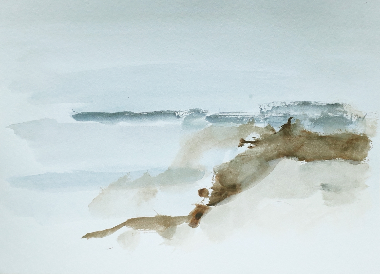 Pajūrio piešinys, 2022, popierius, akrilas, 21x30 cm 