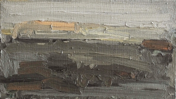 Seaside Meadow, 2018, oil on canvas, 24x42 cm