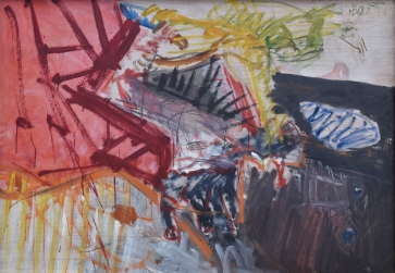 Paklusnumas, 1989, kartonas, aliejus, 81x116 cm
