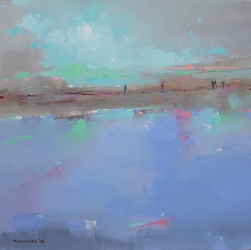 Pakrantėje Nr. 1,  2018, drobė, aliejus, 38x37 cm