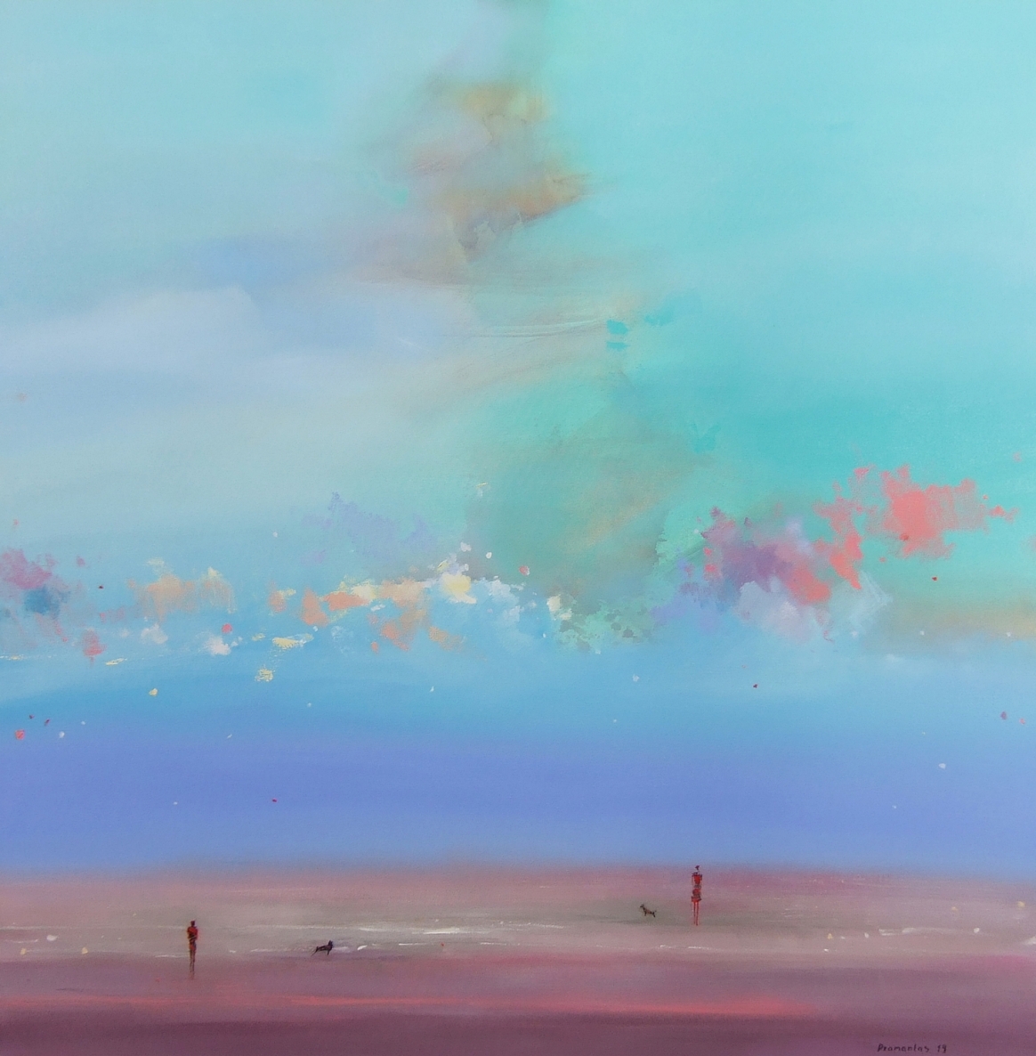 Pakrantėje Nr. 2, 2019 drobė, aliejus, 100x100 cm 