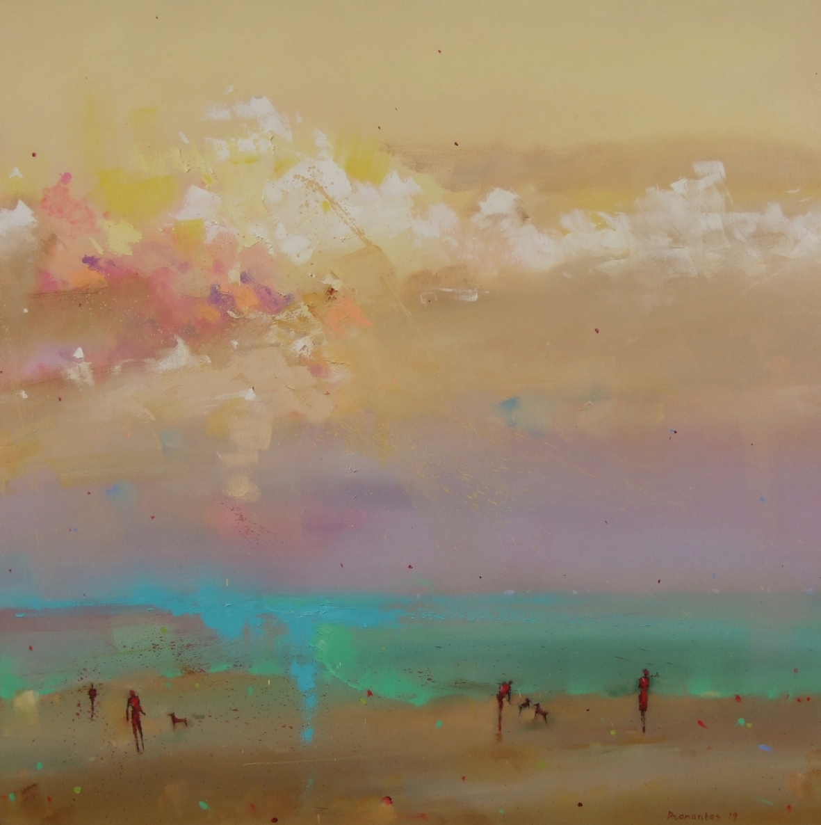 On the Coast, No.3, 2019, canvas, oil, 100x100 cm