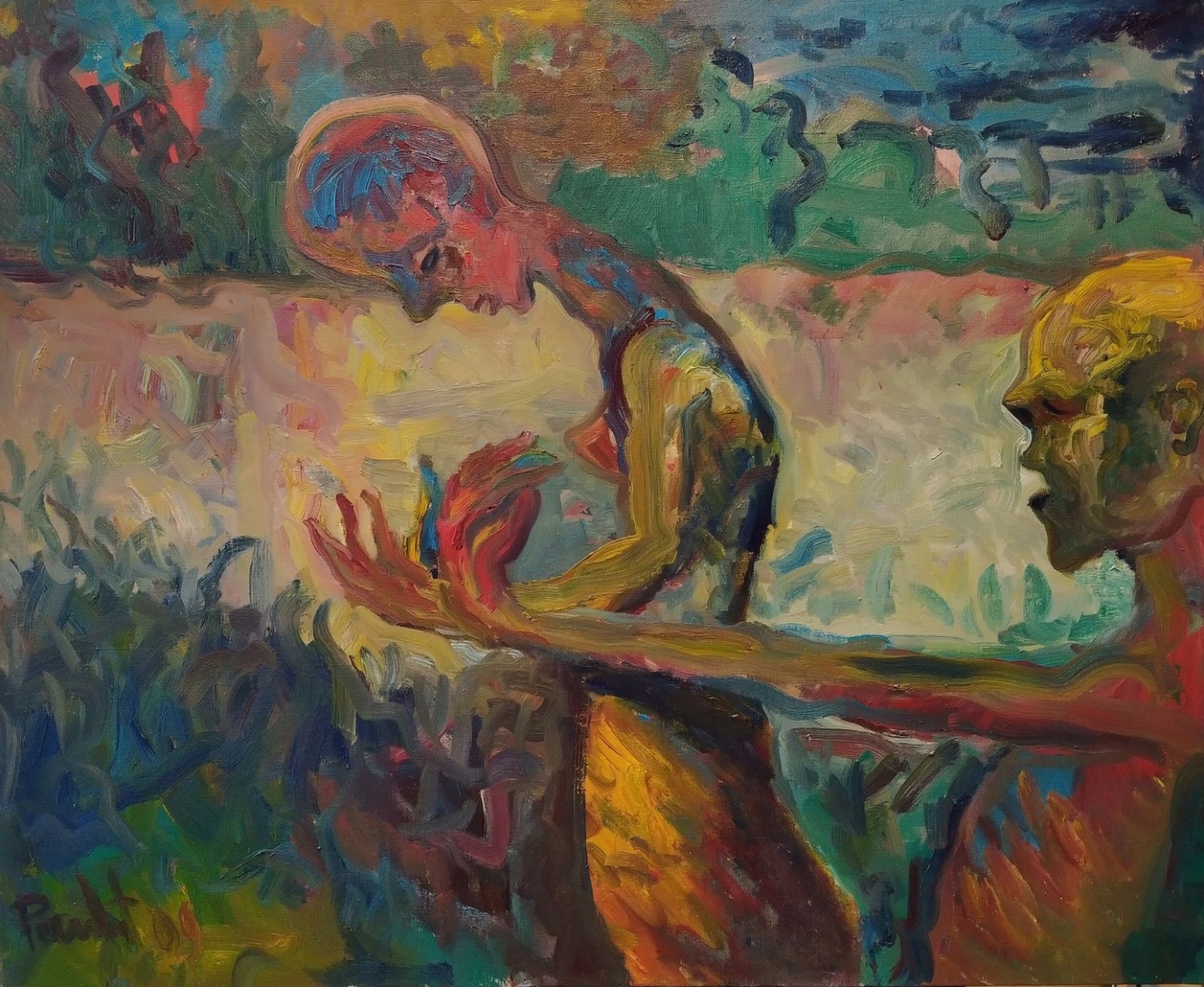 Paliečia, 2009,  drobė, aliejus, 90x110 cm
