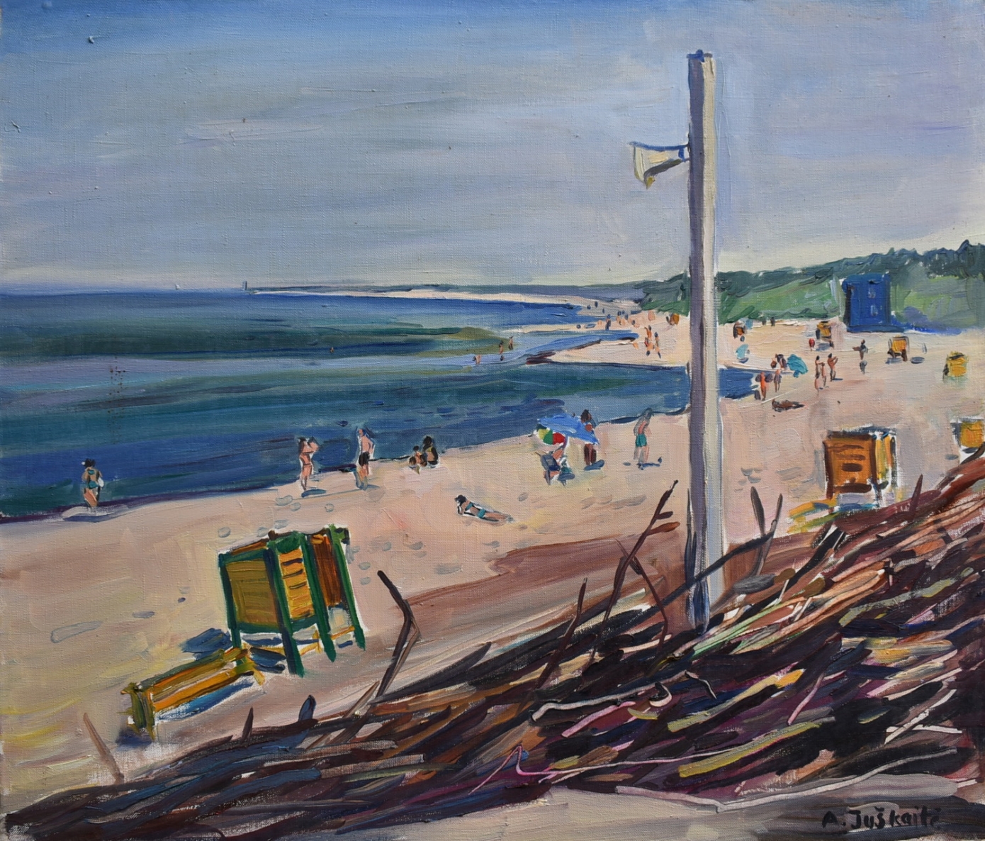 Paplūdimys, 2014, drobė, aliejus, 60x70cm