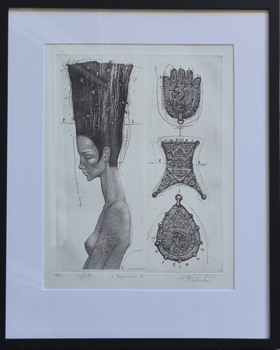 Jewelry, 2005, copper engraving, 32x25 cm, frame 52x42 cm, 29/50