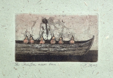 Last Day of Summer, 2013, etching, 7.5x13 cm, 15/30