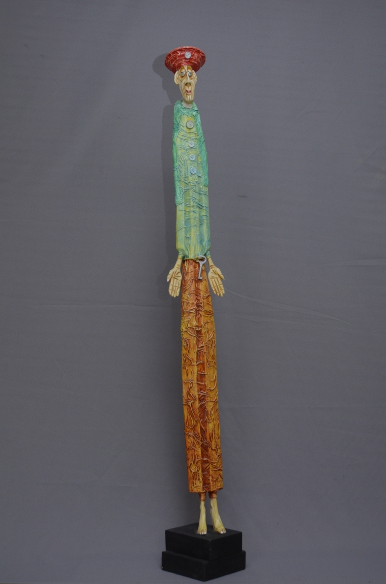 Paslapties saugotojas, 2021 medis, mišri technika, h 125x14 cm, 1/1