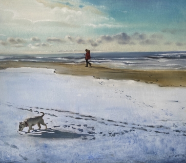 Pasnigo Juodkrantėje, 2021, drobė, aliejus, 70x60 cm