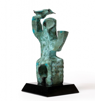 Paukščių sargas I, 2022, bronza, granitas, h 29.5x17x14 cm, 1/5, 4.60 kg