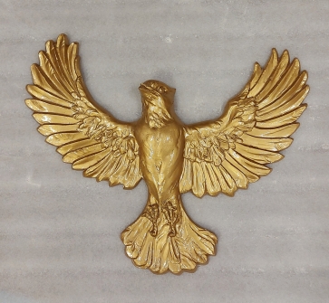 Bird, 2021, plaster, paint, h 38x36x4 cm, 3/8