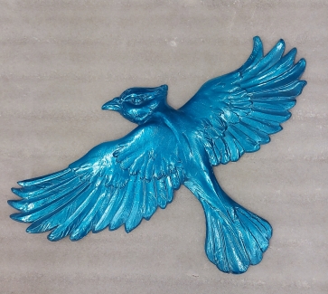Bird, 2021, gypsum, paint, h 44x29x2 cm, 2/8