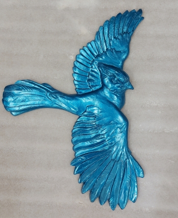 Bird, 2021, gypsum, paint, h 44x33x3 cm 2/8