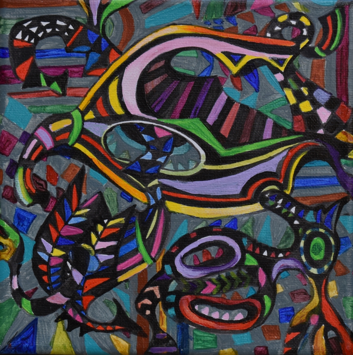 Pavasaris, 2023, drobė, akrilas, 20x20 cm  