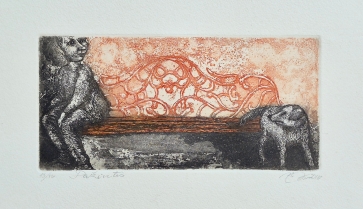 Acquaintance, 2016, etching, 9x18 cm, 13/50