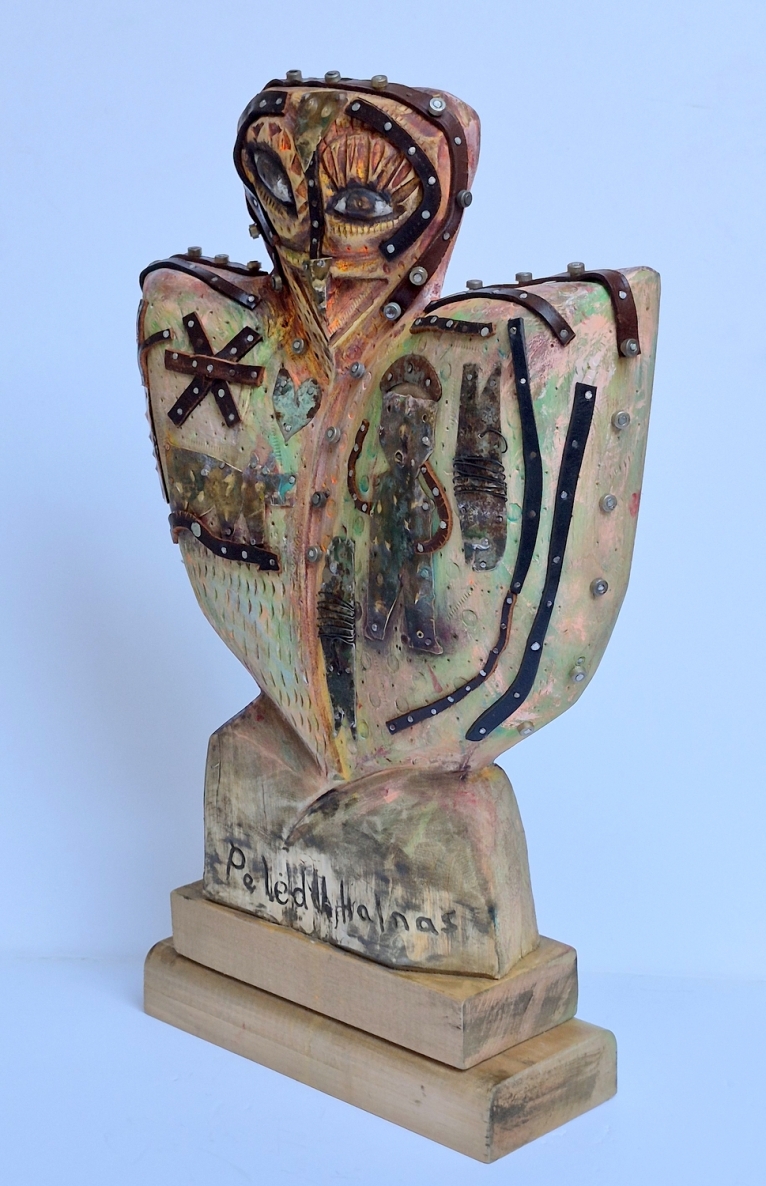 Owl Hill, 2005, author's technique, h 52x33x9 cm, 1/1