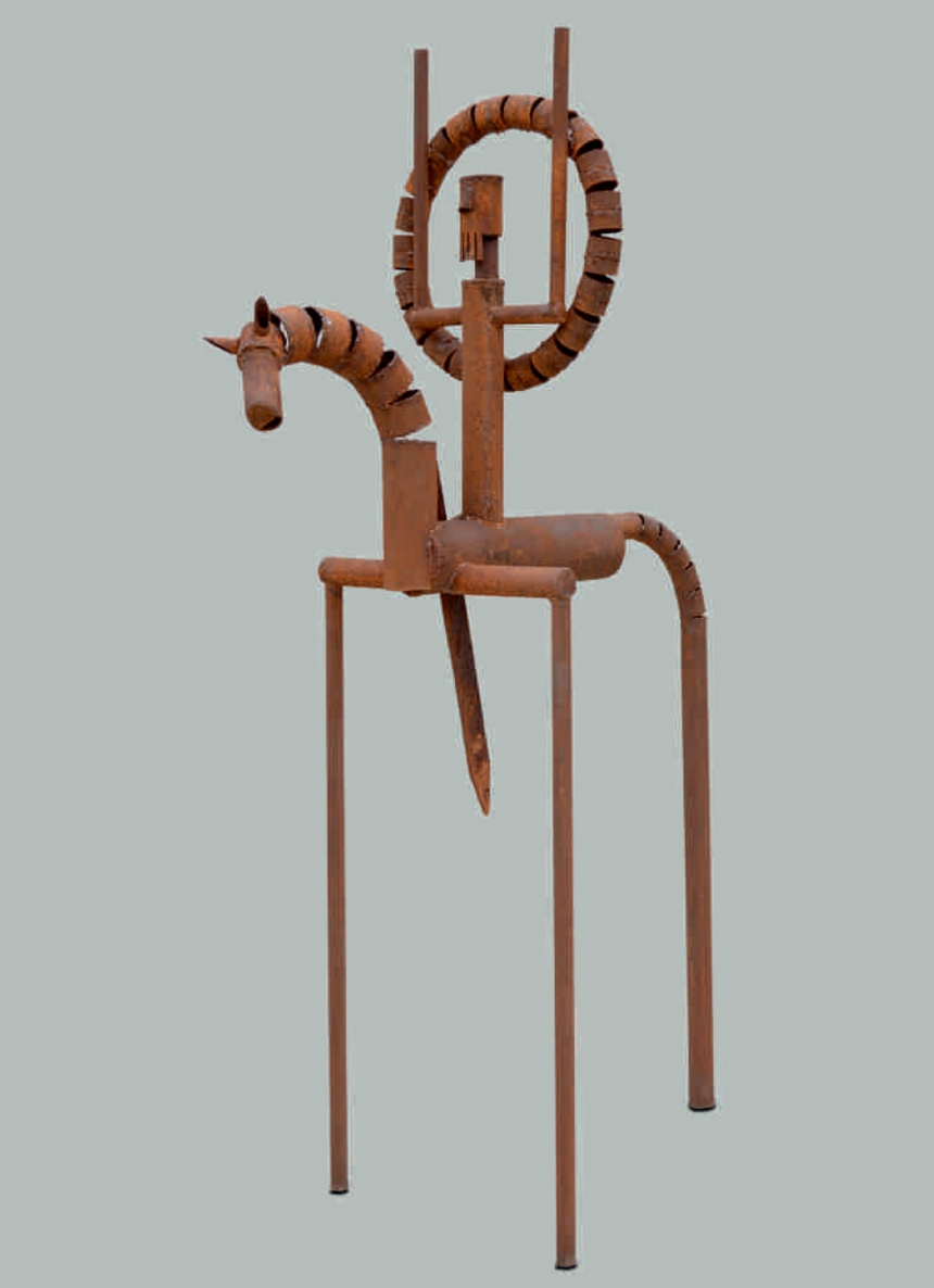 Victory, 2017, oxidized metal, h 175 cm, 1/1