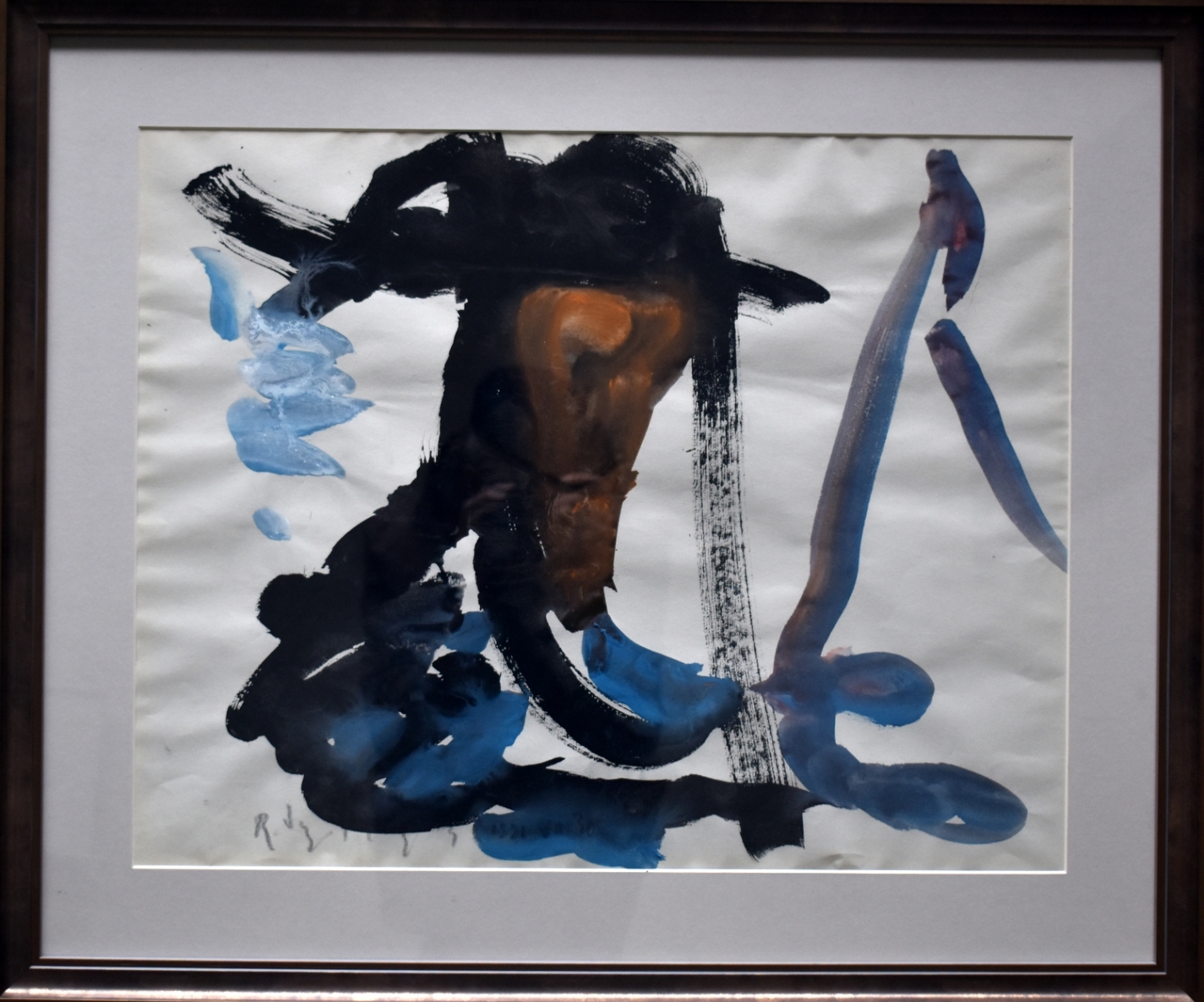 Piemuo, 1991, popierius, guašas, 48x60 cm, rėmas 66x79 cm 