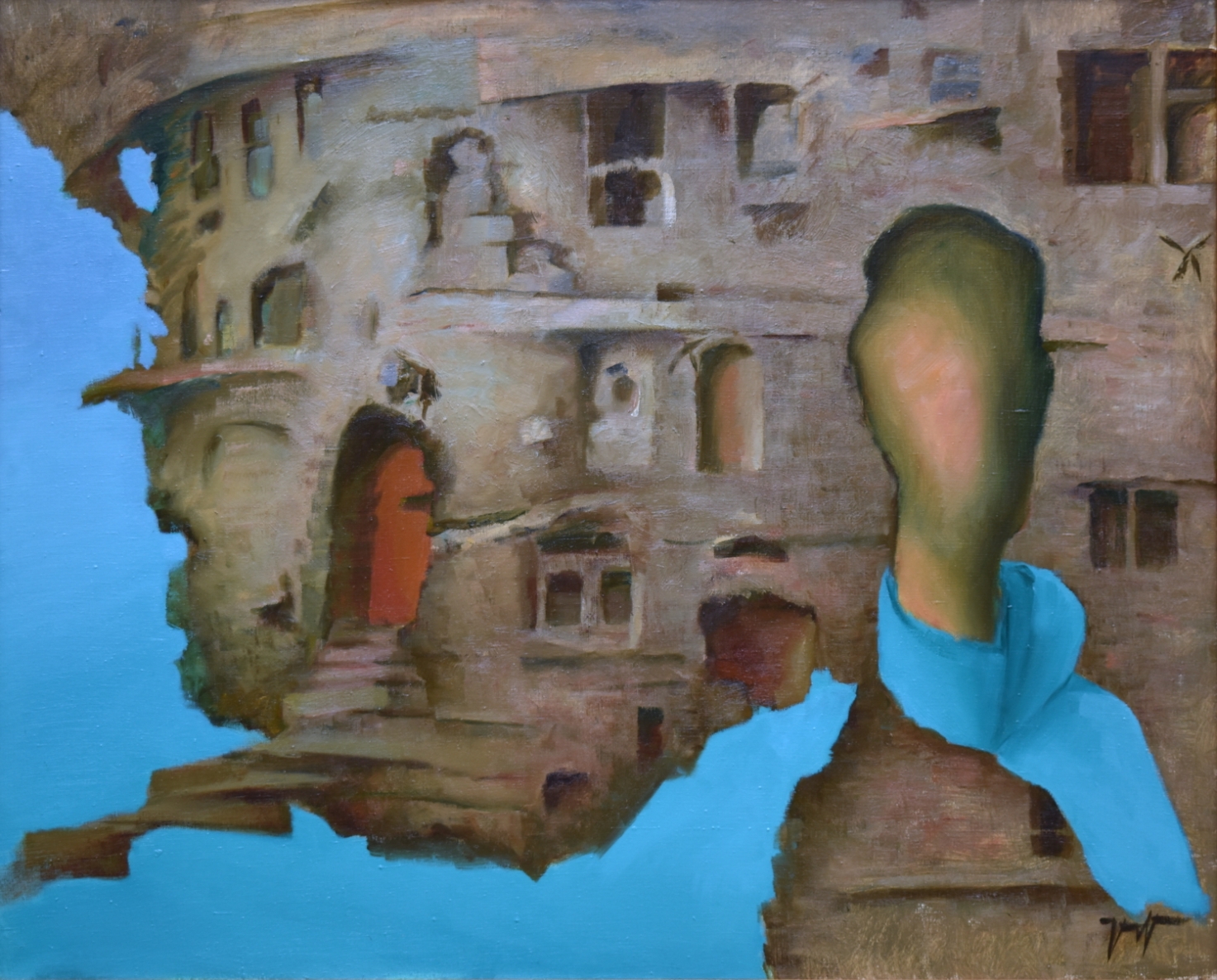 Pilka siena II, 2013, drobė, aliejus, 81x100 cm