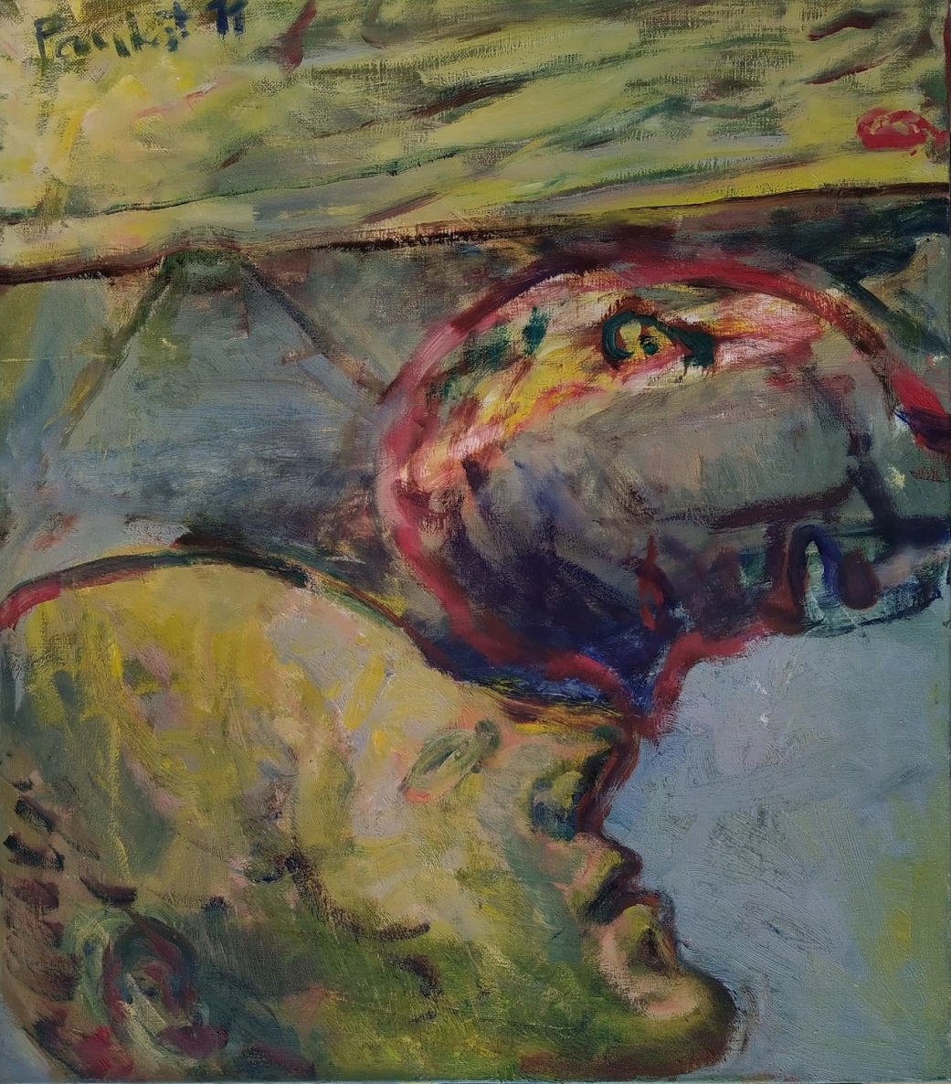 Pokalbis tyliai, 2011, drobė, aliejus,  80x70 cm