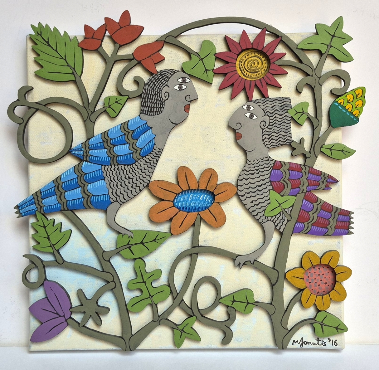 Pora, 2016, drobė, akrilas, mdf., 32x33 cm, 1/1
