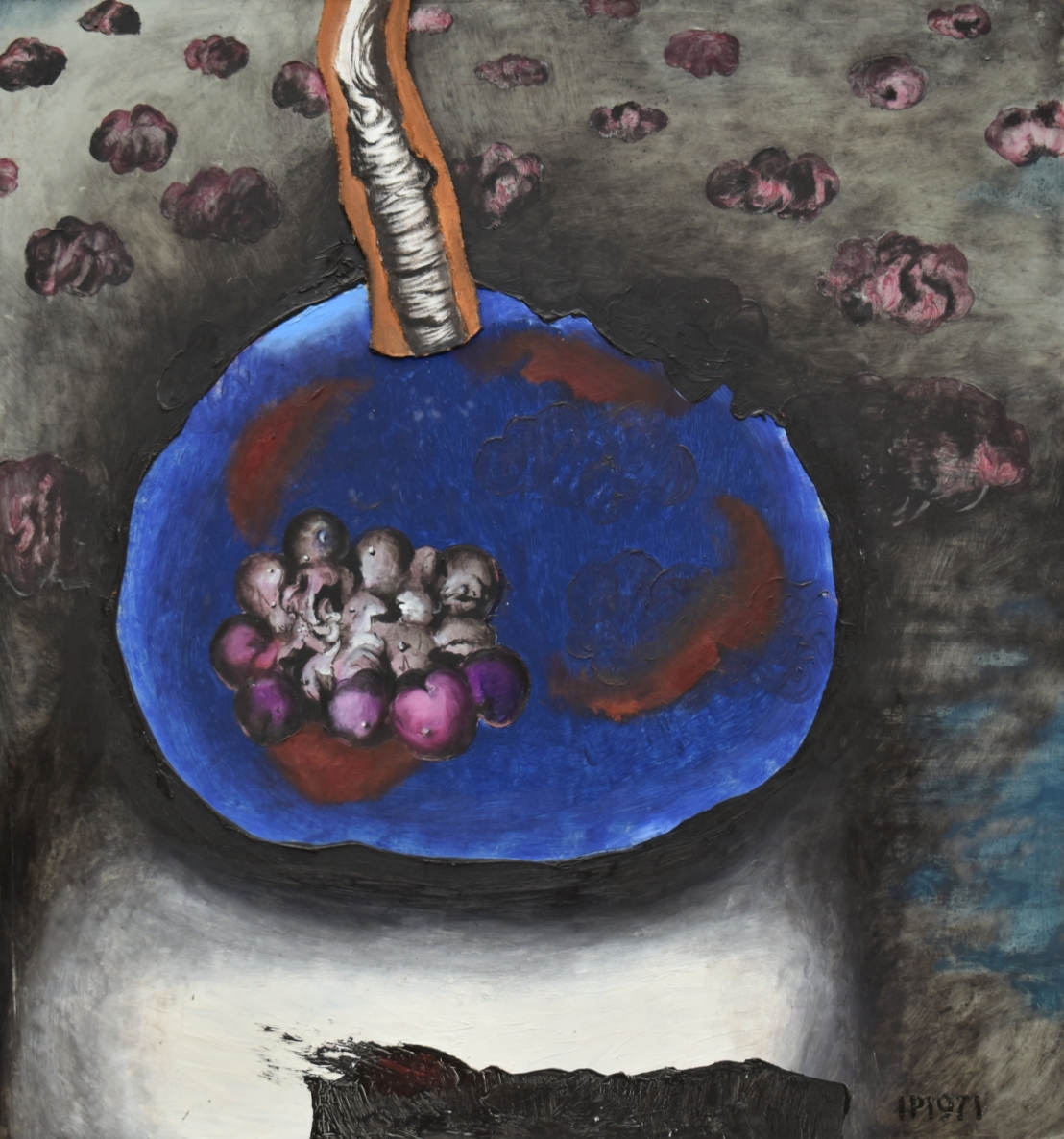 Pradžia, 1971, kartonas, mišri technika, 122x114cm