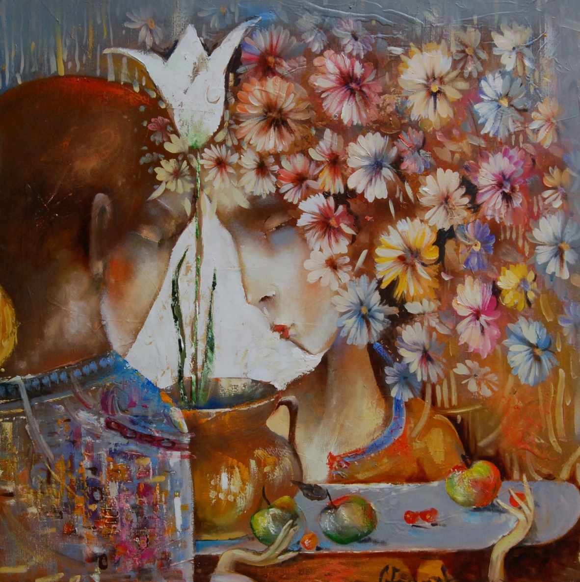 Pražydo, 2022, drobė, aliejus, 75x75cm