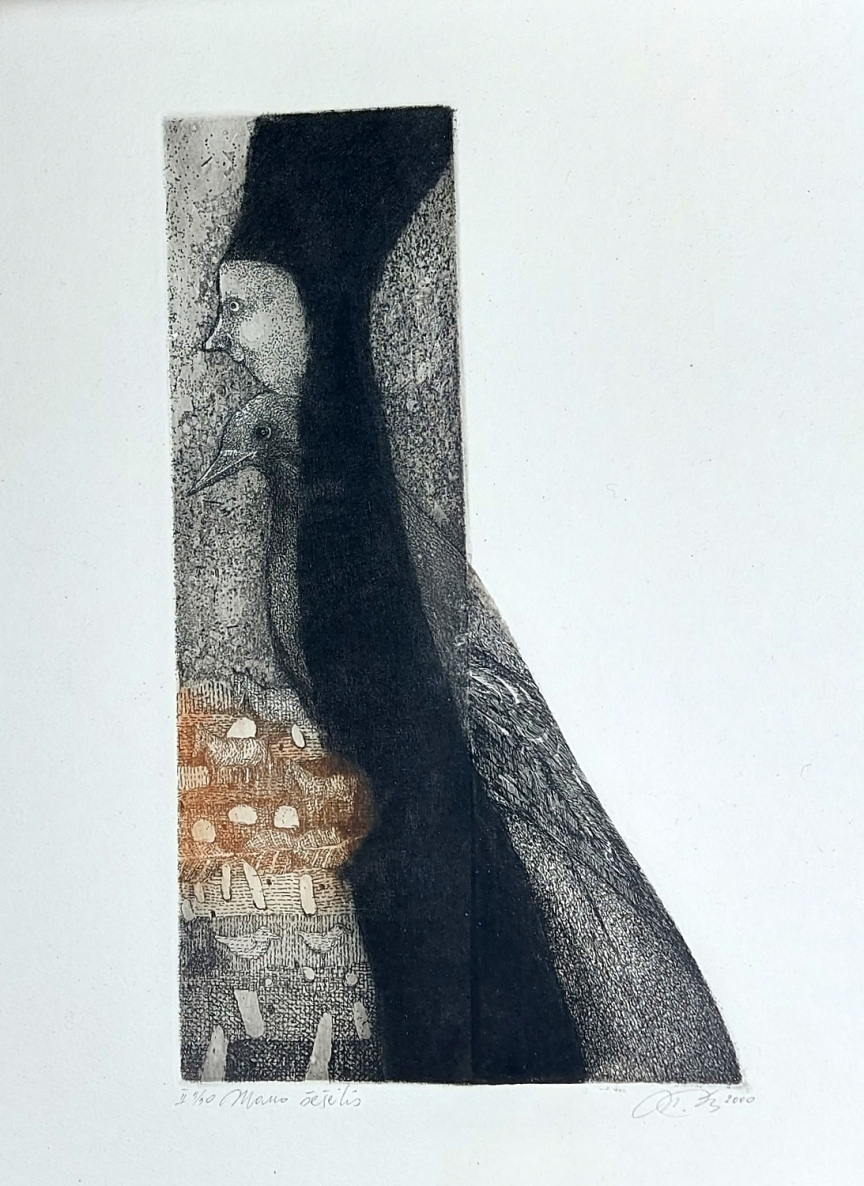 Mano šešėlis, 2000, ofortas, 25x14 cm, II 4/30