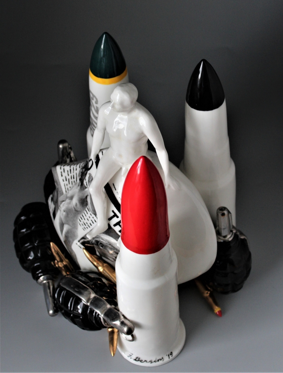 Primavera, 2019, kaulinis porcelianas, viršglazūrinė tapyba, h 31x26x27 cm, 1/1