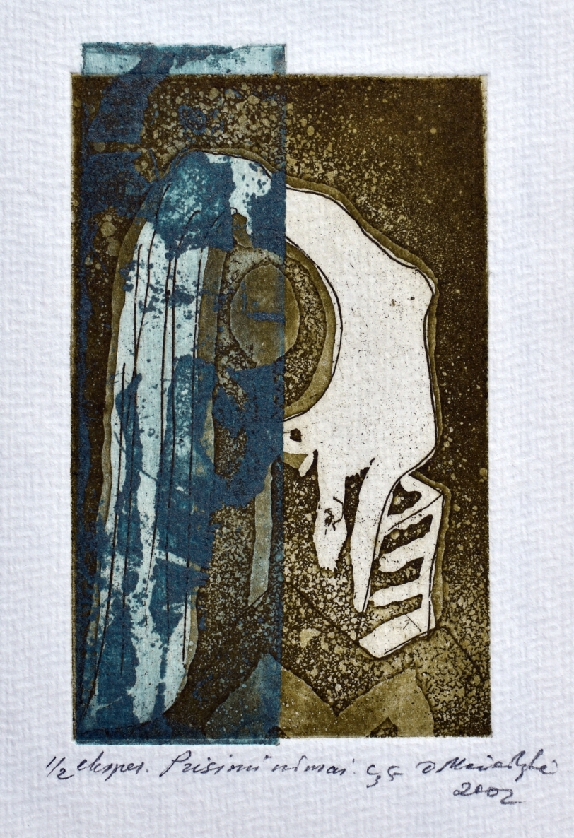 Prisiminimai, 2002, mišri technika, 13x8cm