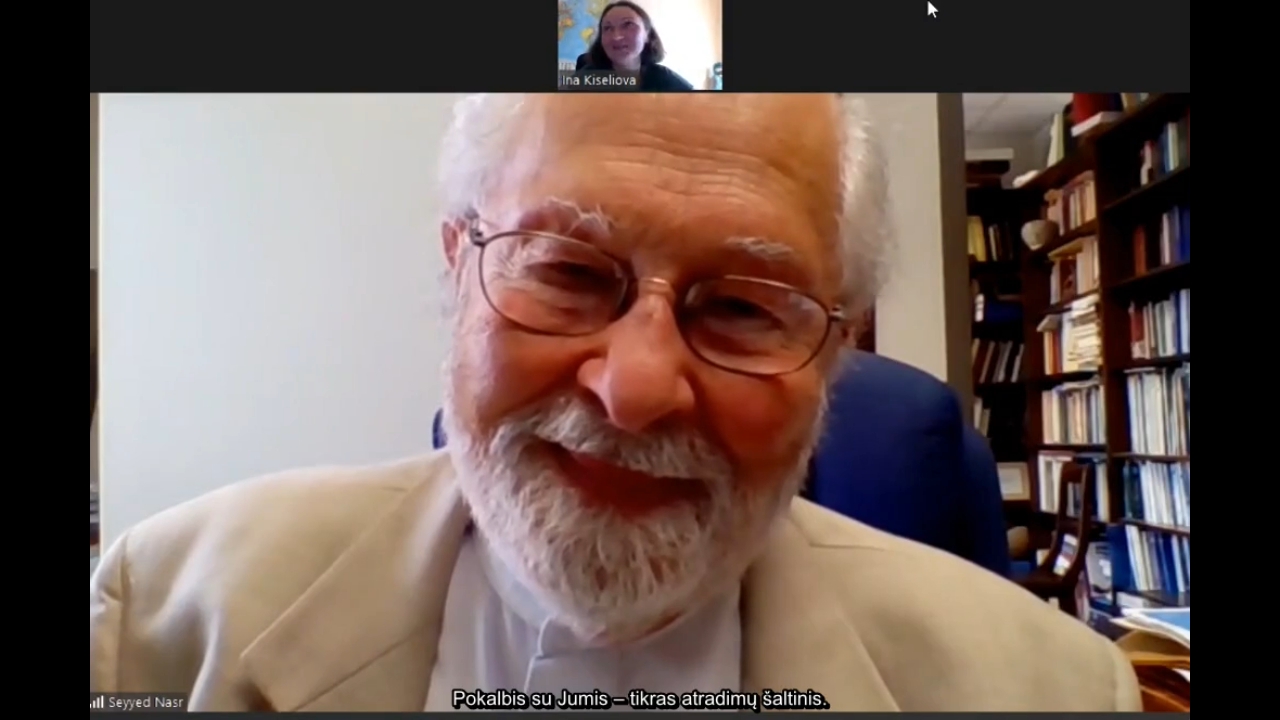 Prof. dr. Seyyed Hossein Nasr. Interviu stop kadras. Filmavo Ina Kisieliova.