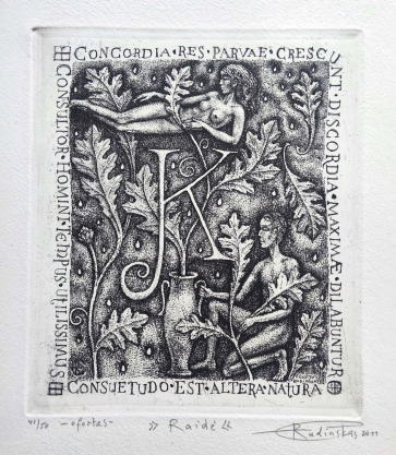 Raidė, 2010, ofortas, popierius, 14x12 cm, 45/50