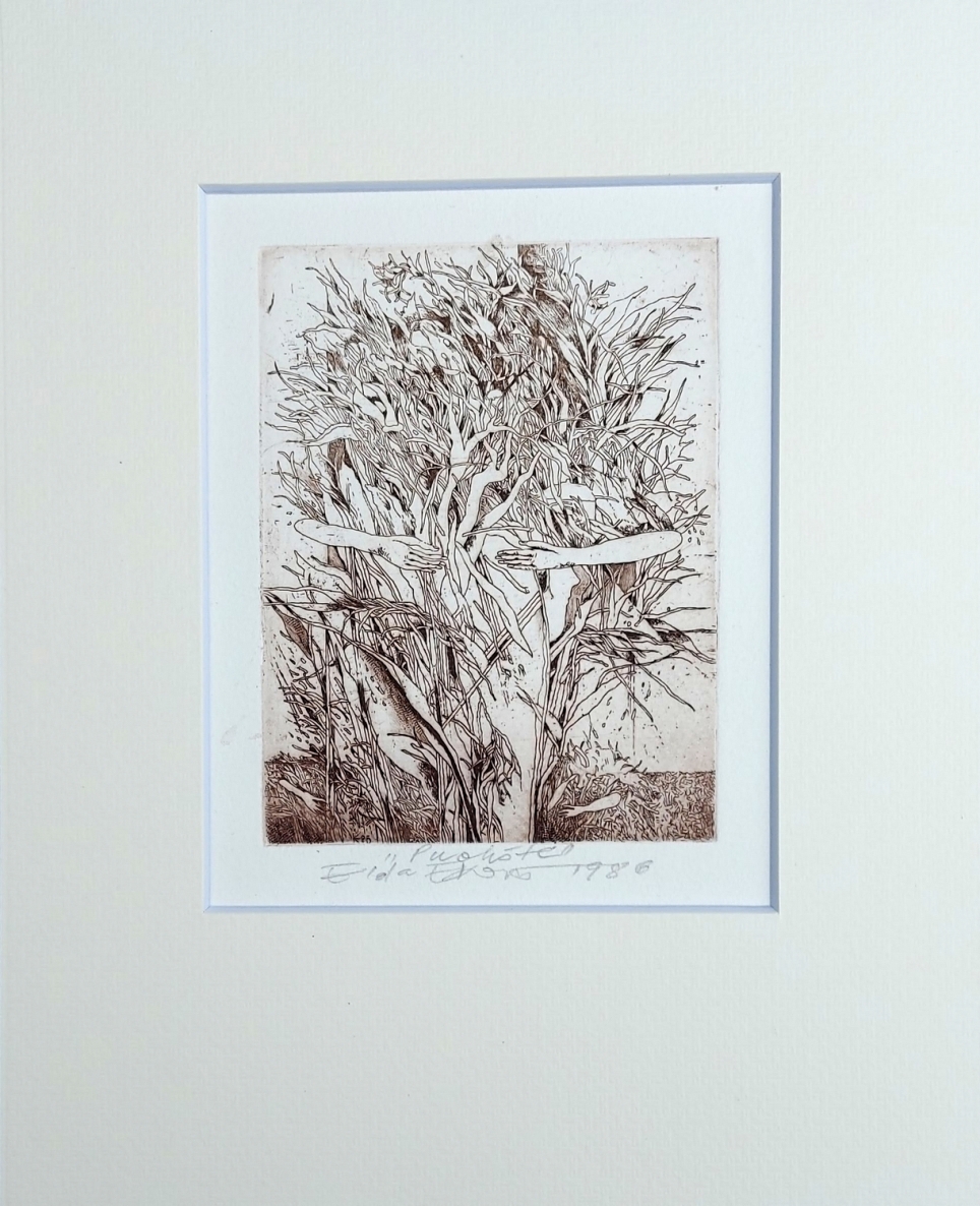 Bouquet, 1986, etching, E.d.a., 12x9 cm, paperback, 25x20 cm