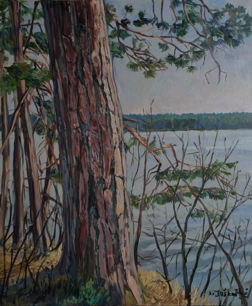 Pušis prie Siesarties, 2021, drobė, aliejus, 130x110cm