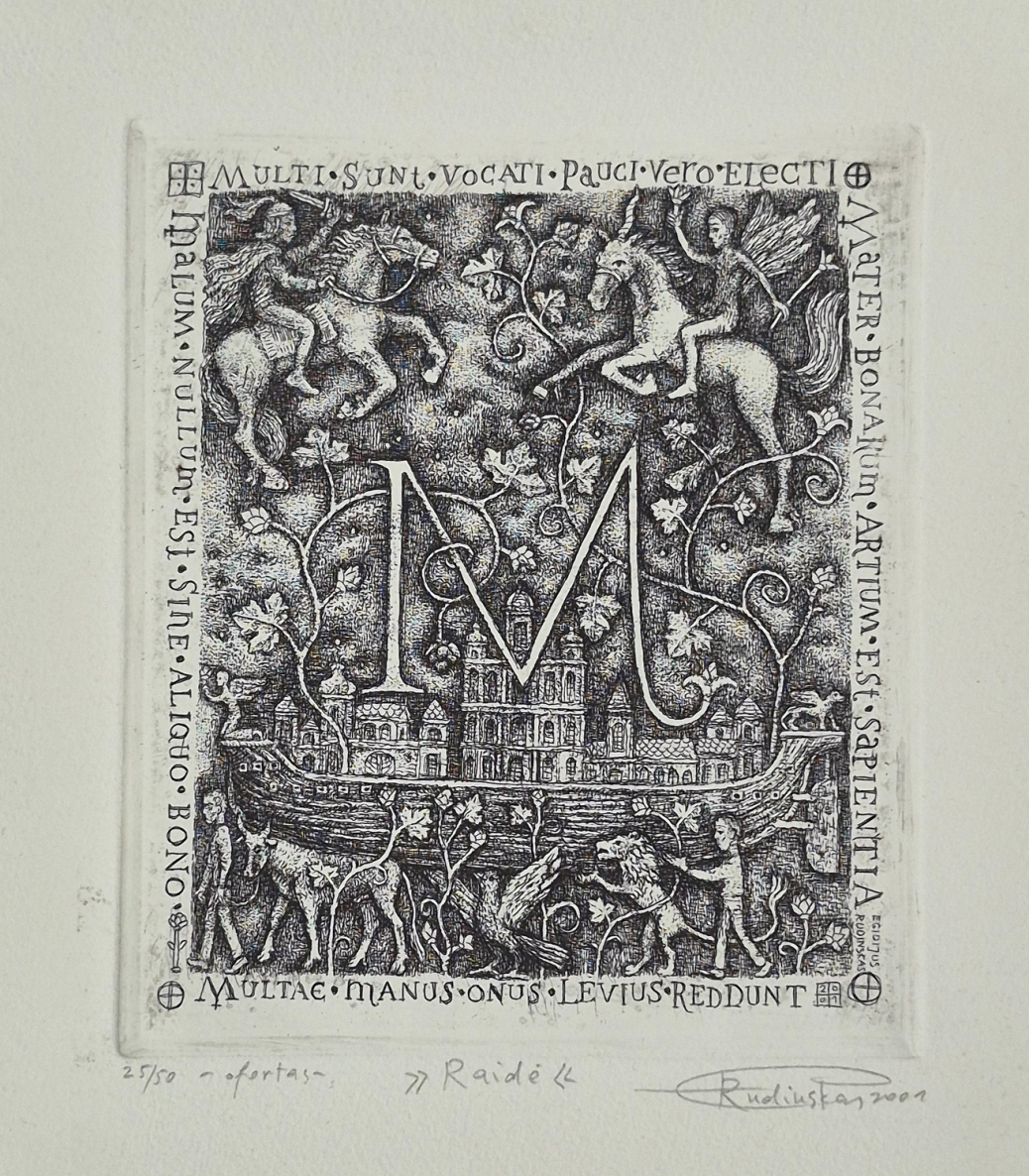 Letter M, 2001, copper engraving, 15x13 cm, 25/50