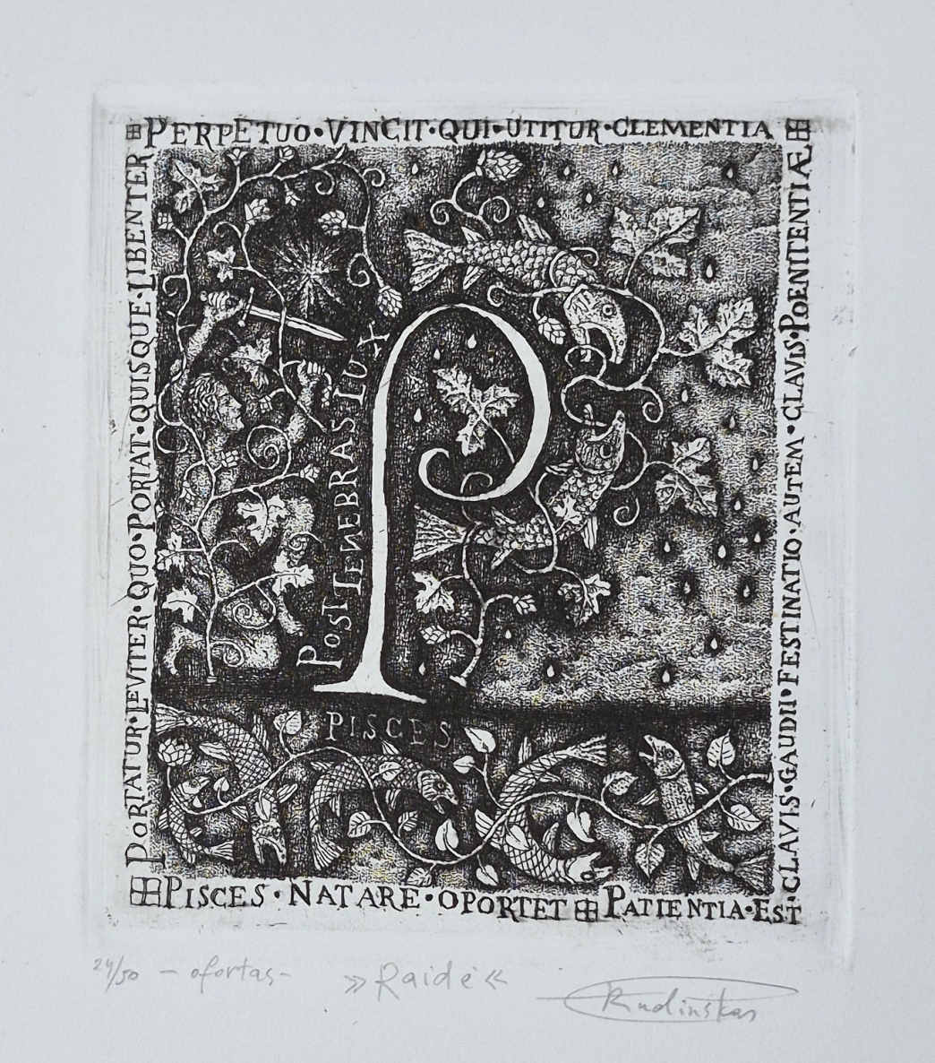 Letter P, 2001, copper engraving, 15x13 cm, 24/50